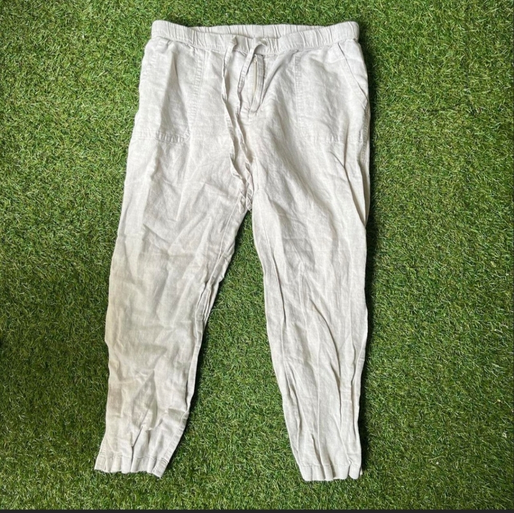 Liz Claiborne cream linen pants